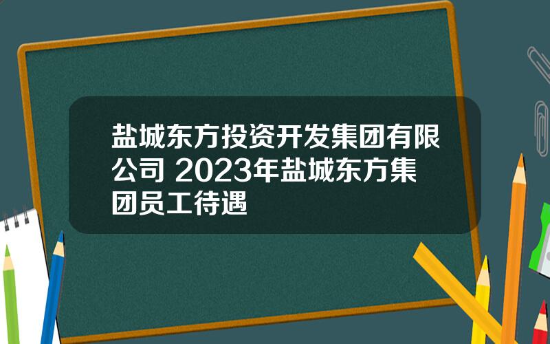 盐城东方投资开发集团有限公司 2023年盐城东方集团员工待遇